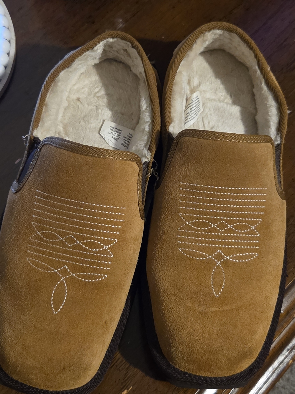 Men's Faux Suede Slip-On House Shoes Ariat Dupes